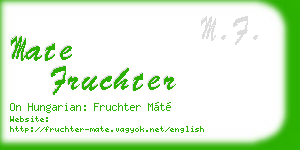 mate fruchter business card